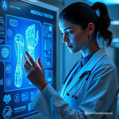 AI in Healthcare & Medical Field “Humanoid robot performing surgery in a futuristic operating room with advanced AI medical technology”